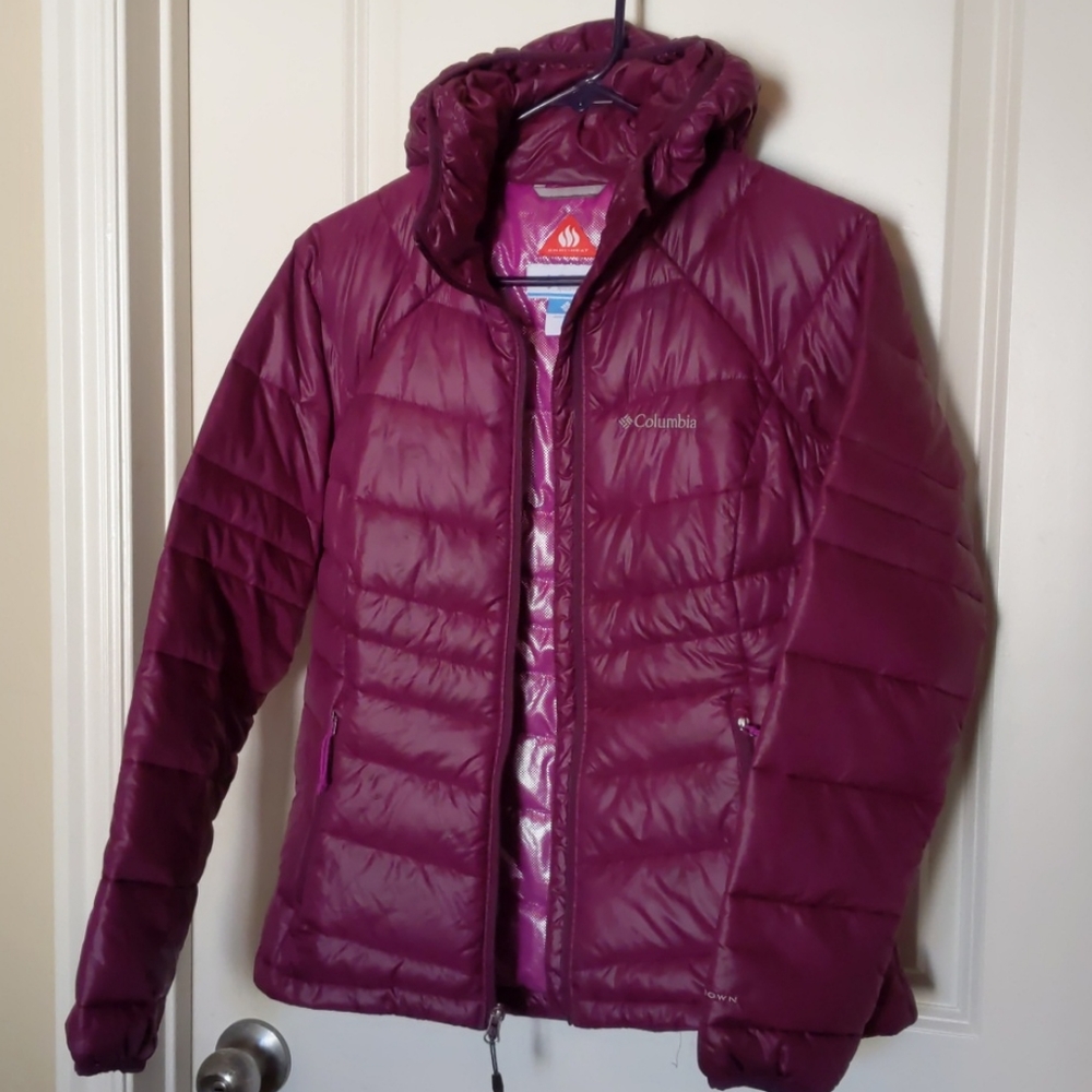 Columbia Omni Heat TurboDown Hooded Coat Jacket XS